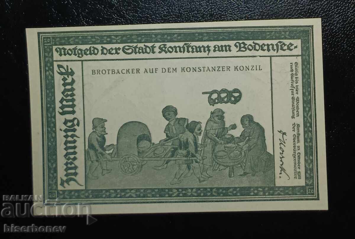 Germany, Germany/Konstanz 20 Marks 1922, UNC