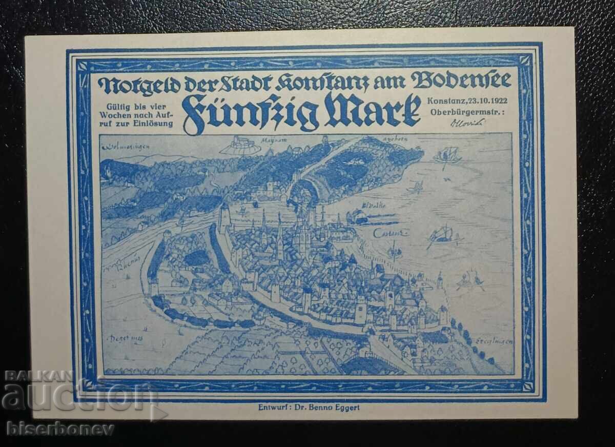 Germany, Germany/Constance 50 Marks 1922, UNC