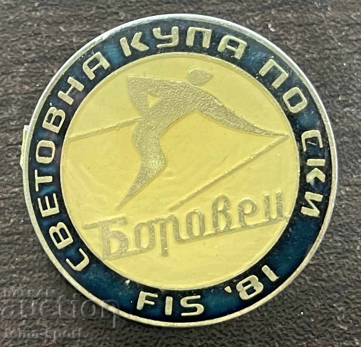 1842 Bulgaria semn Cupa Mondială de schi Borovets 1981