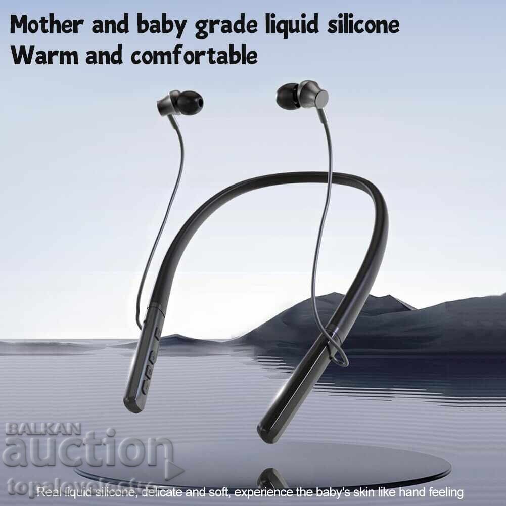 Licitație NOI! Căști in-ear fără fir cu bandă pentru gât – reducere zgomot