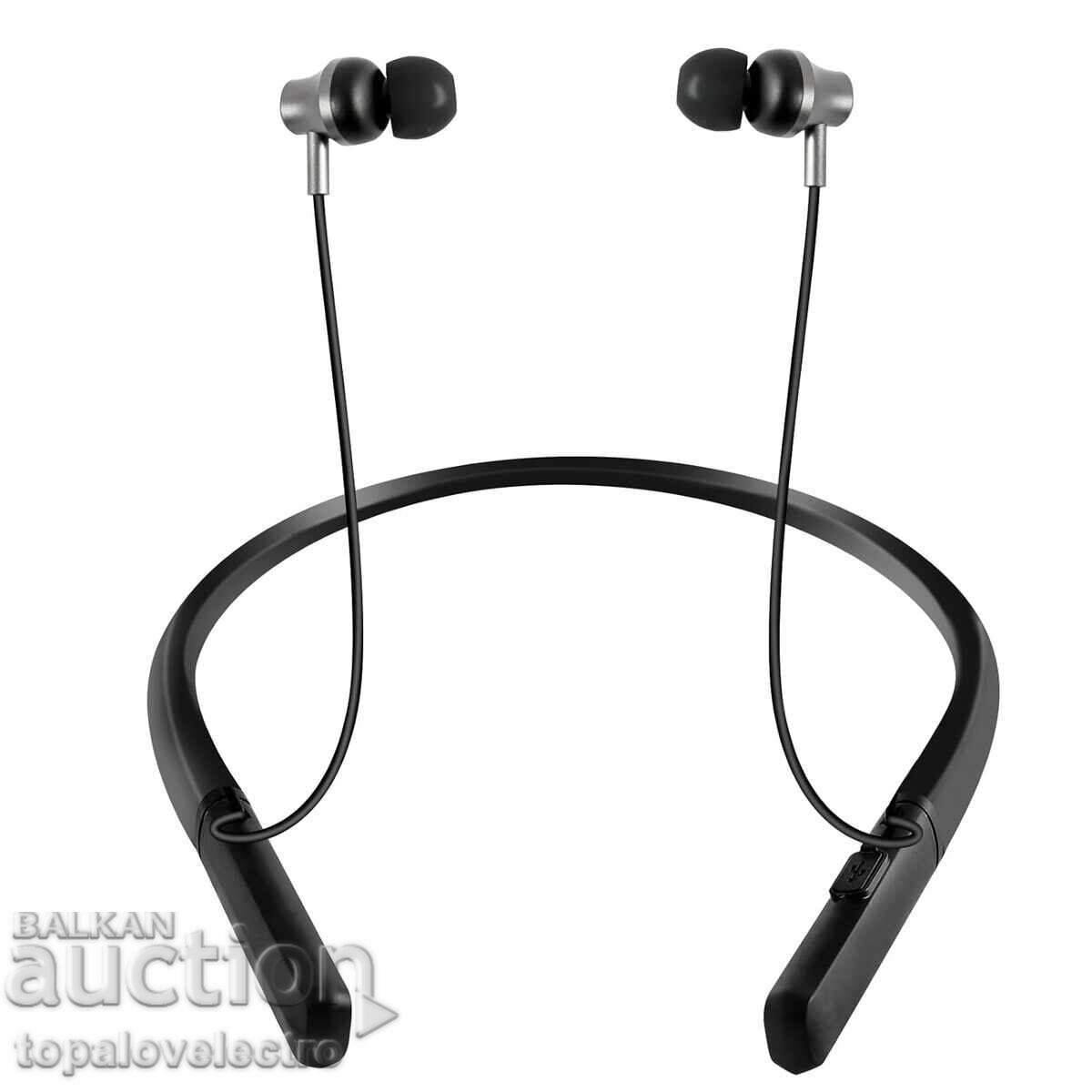 NOI! Căști in-ear fără fir cu bandă pentru gât – reducere zgomot