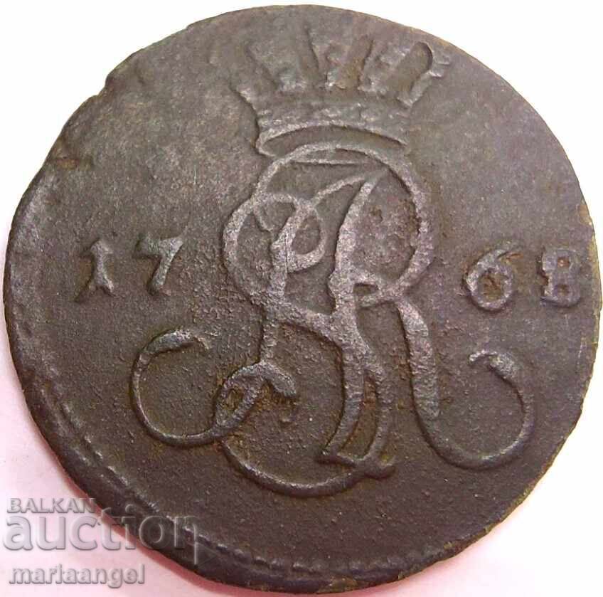 1 grosz 1768 Polonia Cracovia Poniatowski - rar! - 5