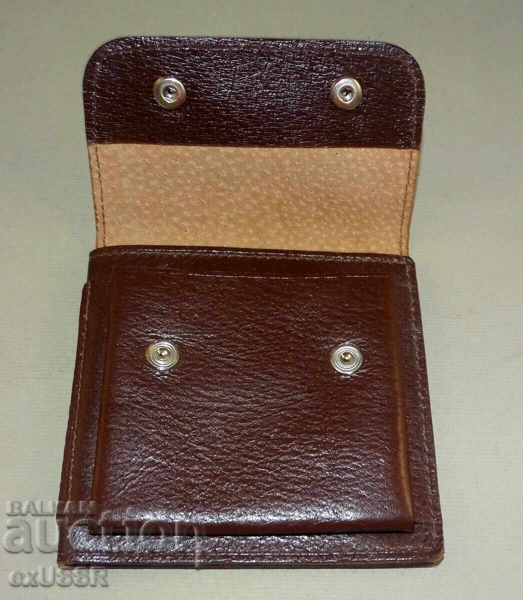 Delivery of Old social (or: from the era of socialism) Polish leather wallet with tag