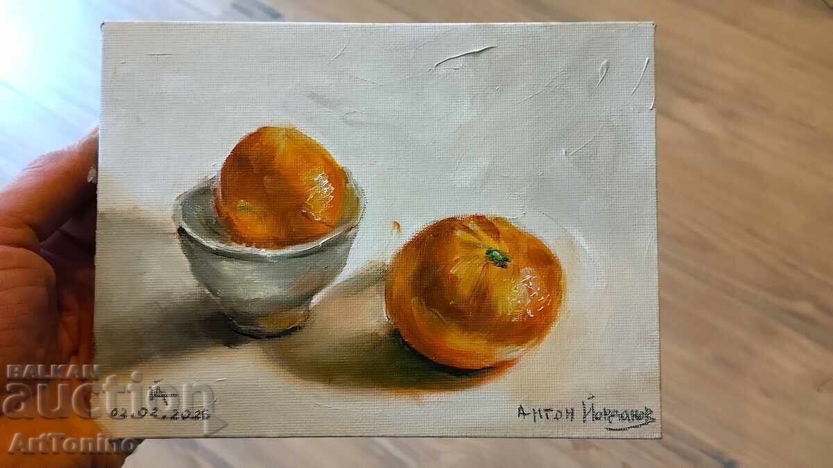 Tablou în ulei original - Natură statică - Anton Yordanov - 6
