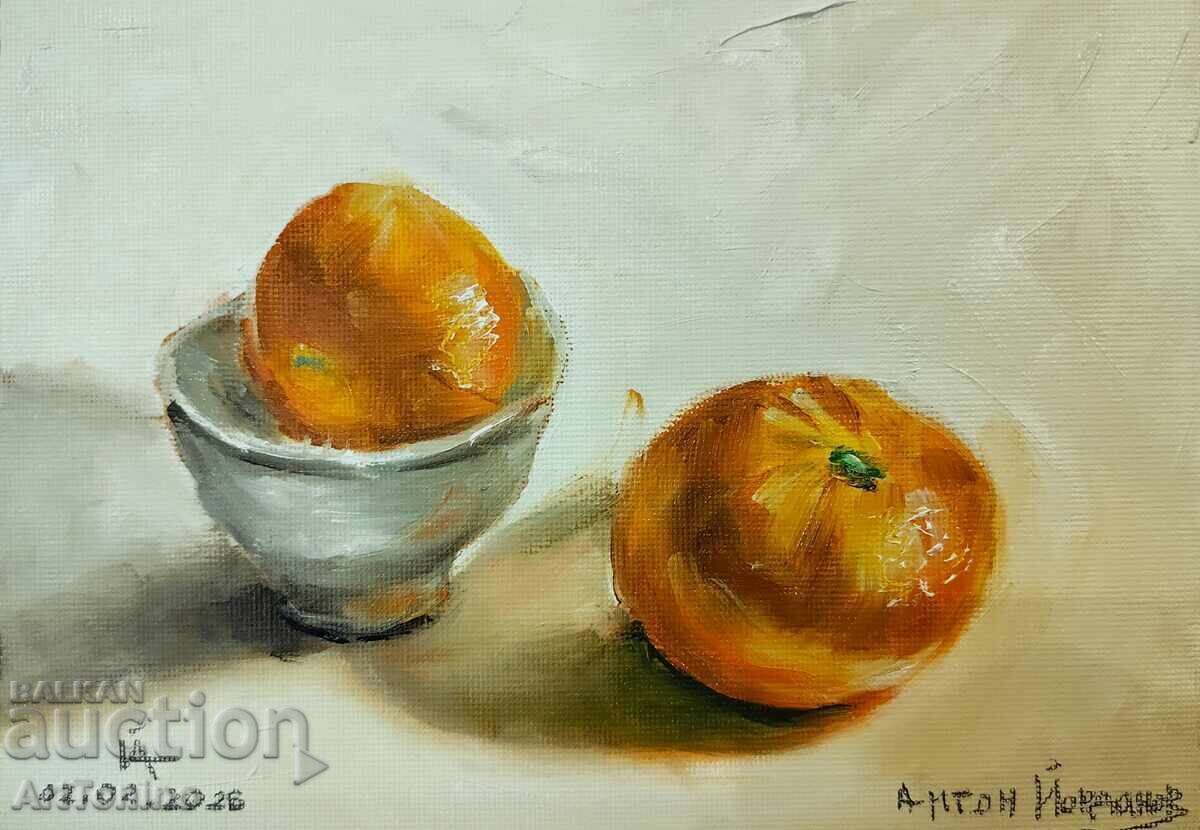 Tablou în ulei original - Natură statică - Anton Yordanov