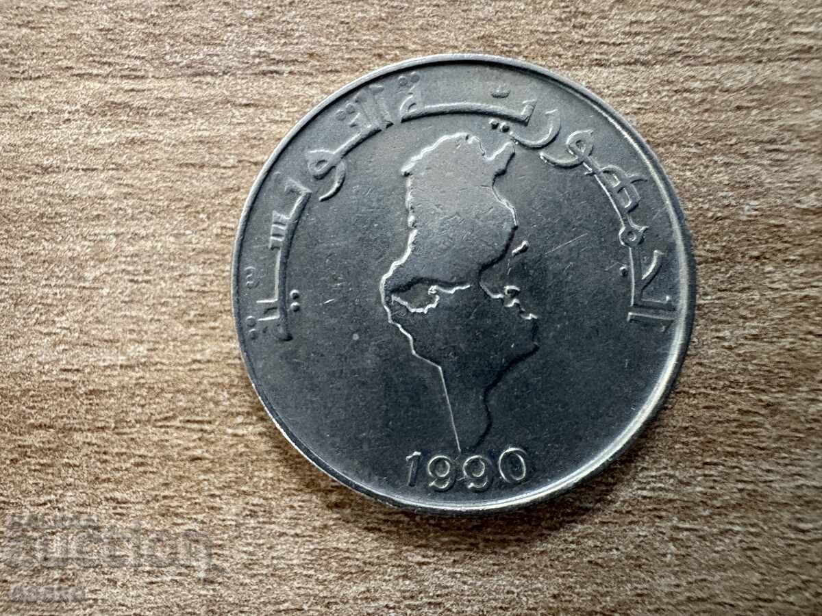 Τυνησία - 1 δηνάριο (1990) με τιμή € 0.31 | 0.61 BGN