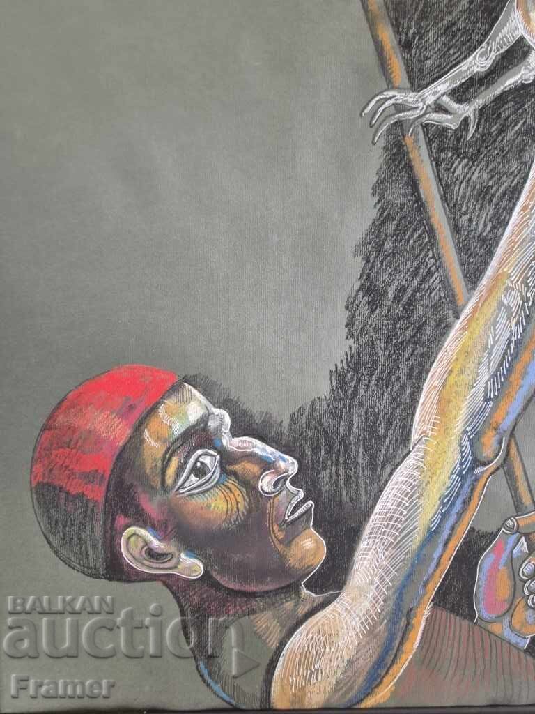 Licitație Stoimen Stoilov, Amator de Natură, Pastel Uleios
