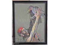 Στοίμεν Στοίλοφ Εραστής της φύσης Λάδι παστέλ