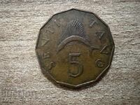 Tanzania - 5 Senti (1966)