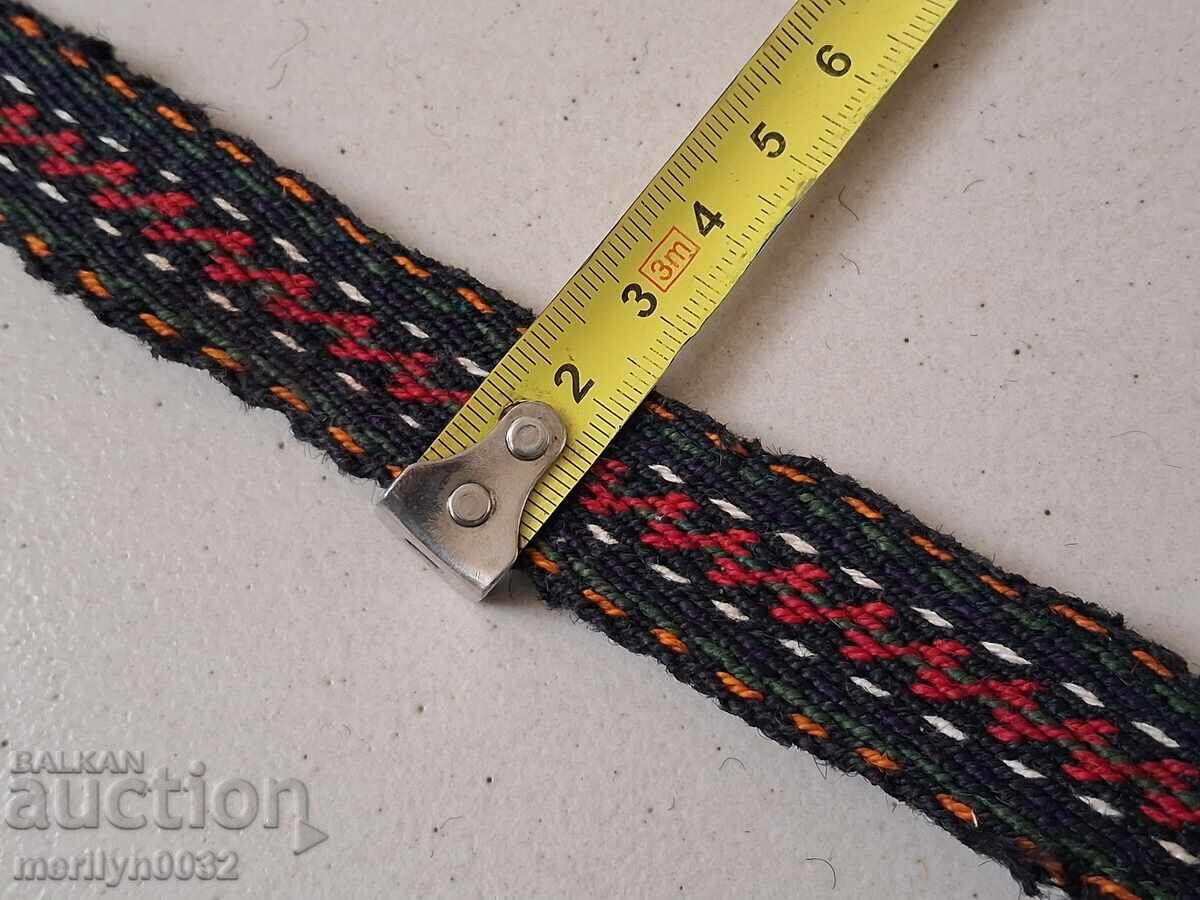 Παράδοση Παλιό χειροποίητο πλεχτό ζωνάκι 2 μ. ζώνη κορσέ παραδοσιακή φορεσιά