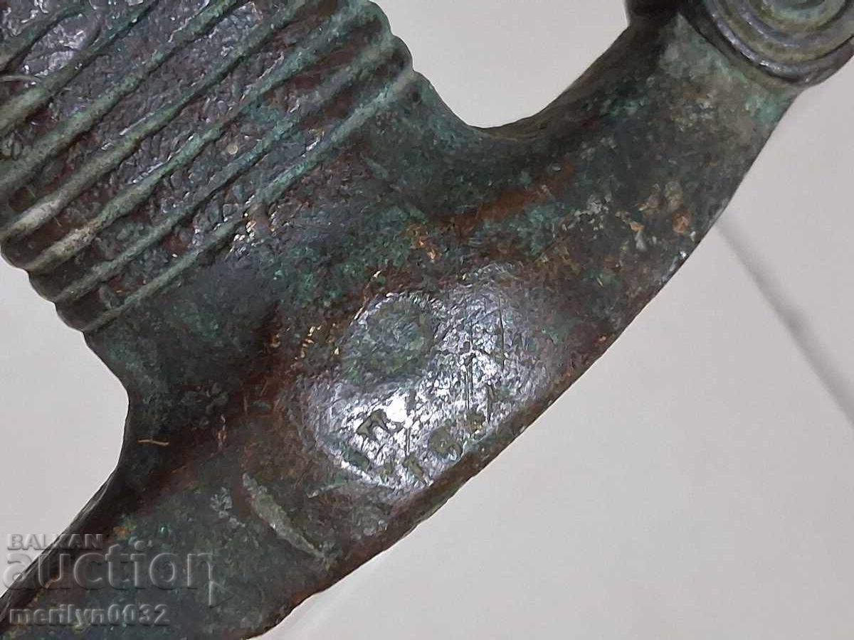 Mâner de bronz de la iatagan rusesc RTOW sabie cuțit pumnal - 7 Mâner de bronz de la iatagan rusesc RTOW sabie cuțit pumnal - 7
