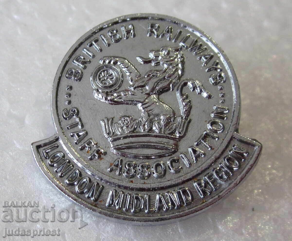 Αγγλικοί Βρετανικοί Σιδηρόδρομοι μεταλλική κονκάρδα σήμα Λονδίνο