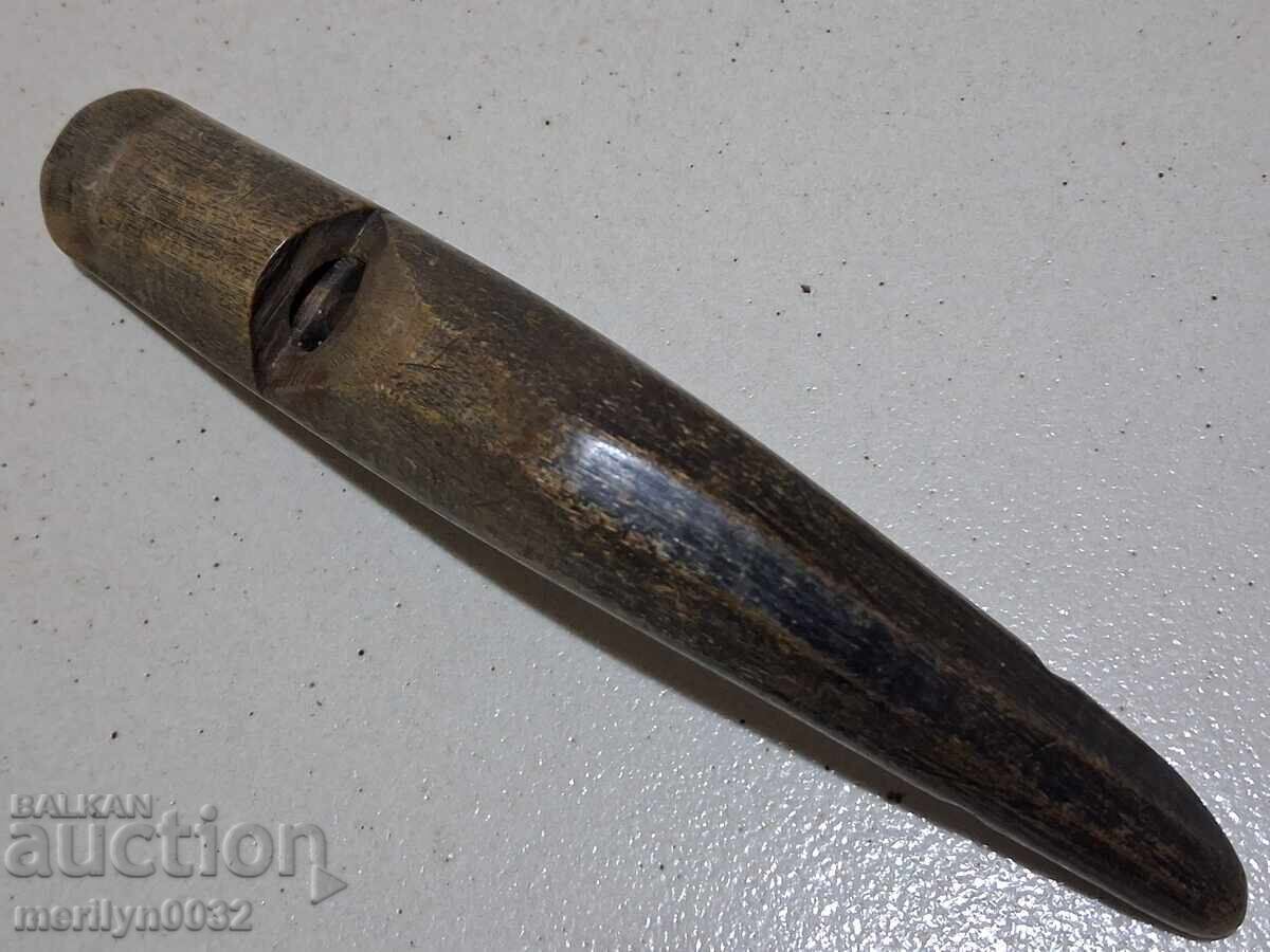 Old buffalo horn whistle from the late 19th century - 6