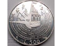 500 Lira 1989 Italy UNC PROOF Campanella - Very Rare