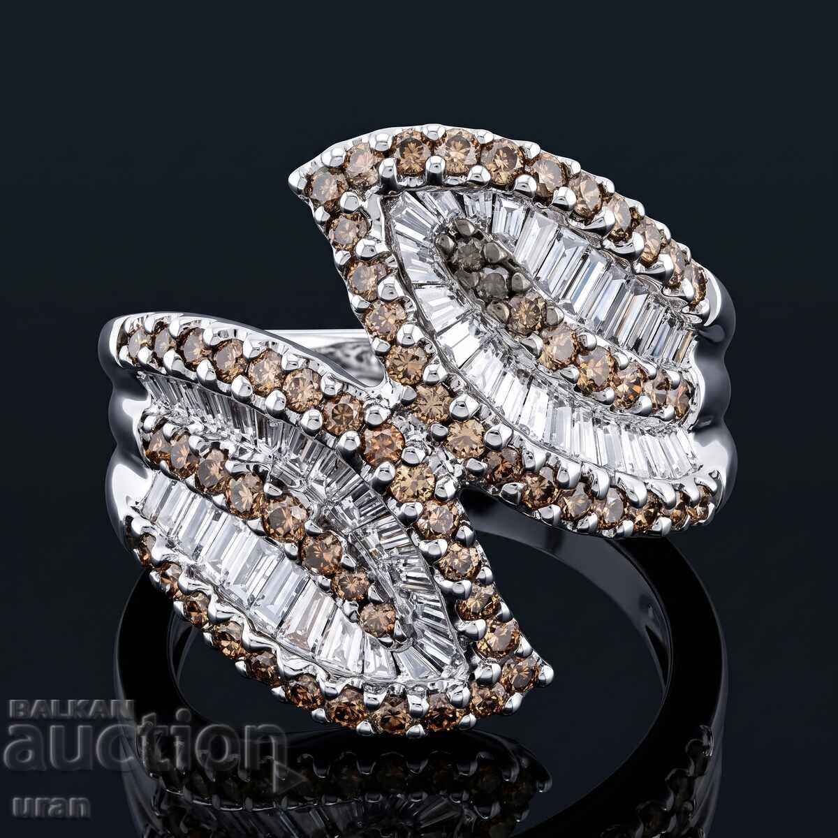 New Gold Ring with 2.08ct Natural Diamonds
