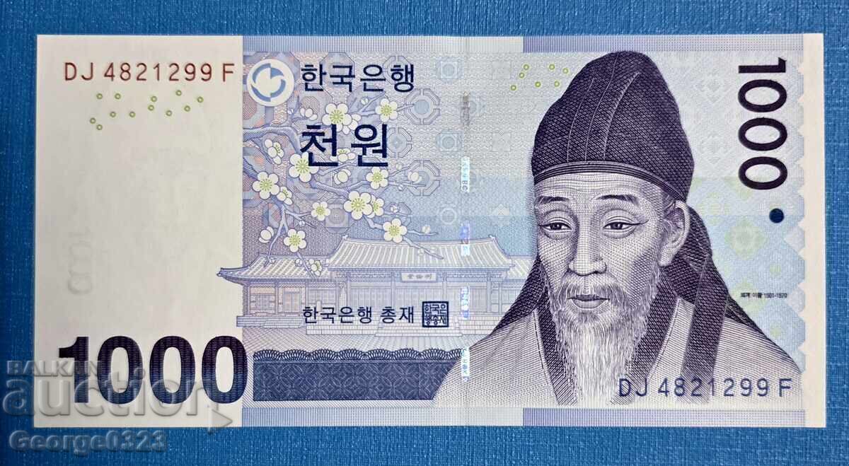 Coreea de Sud 2007 1000 won UNC Nouă