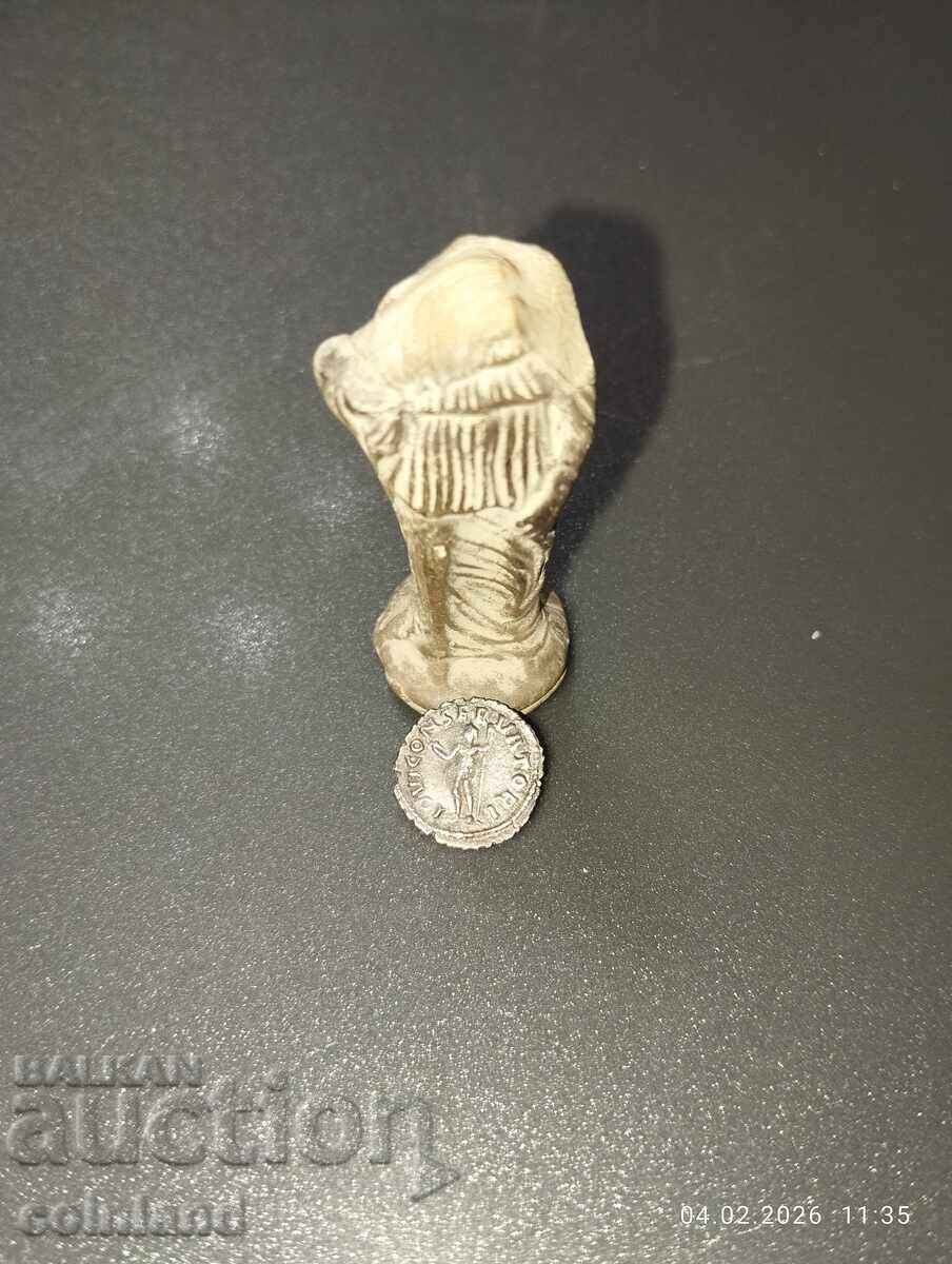 Figurină ceramică antică și monedă REPRODUCȚIE - 6