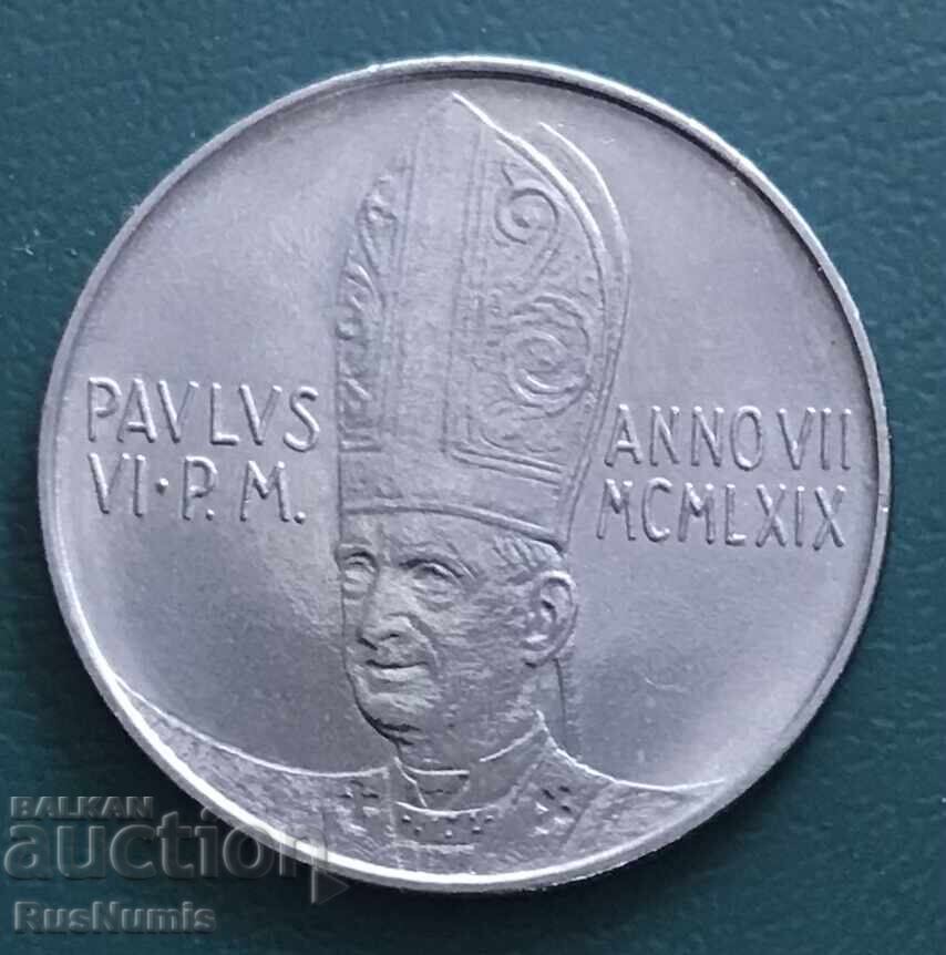 Ватикана. 100 лири 1969 г. UNC. с цена € 5.00 | 9.78 лв.