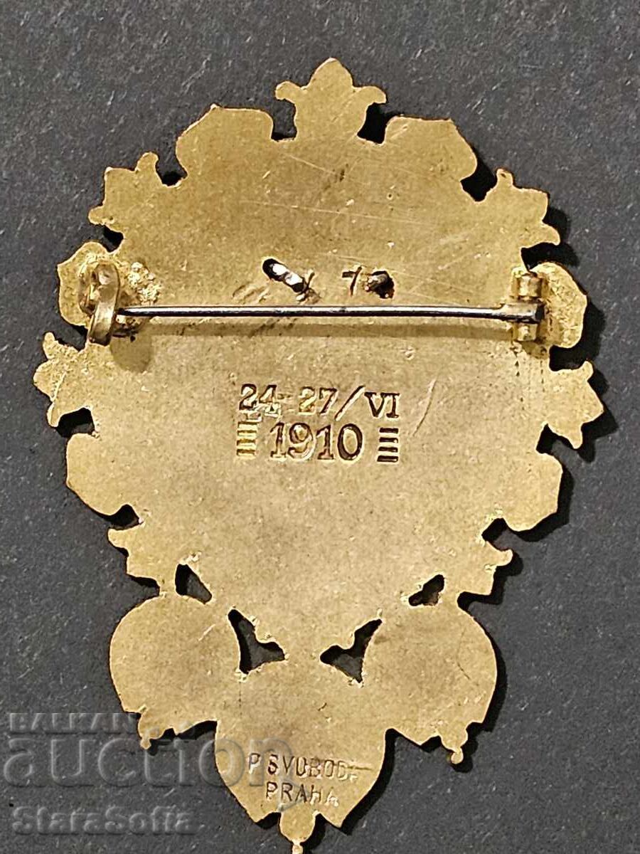 Знак Царство България. Втори Славянски събор 1910 год. с цена € 400.00 | 782.33 лв.