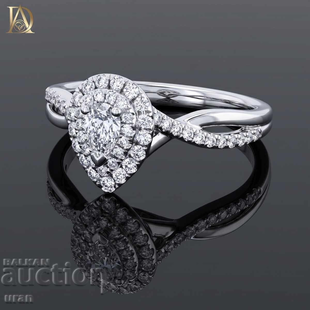 Inel de aur nou cu diamante naturale de 0,52 ct cu preț € 2000.00 | 3911.67 BGN