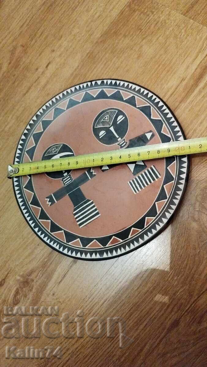 Beautiful ceramic wall plate from South America with price € 11.00 | 21.51 BGN