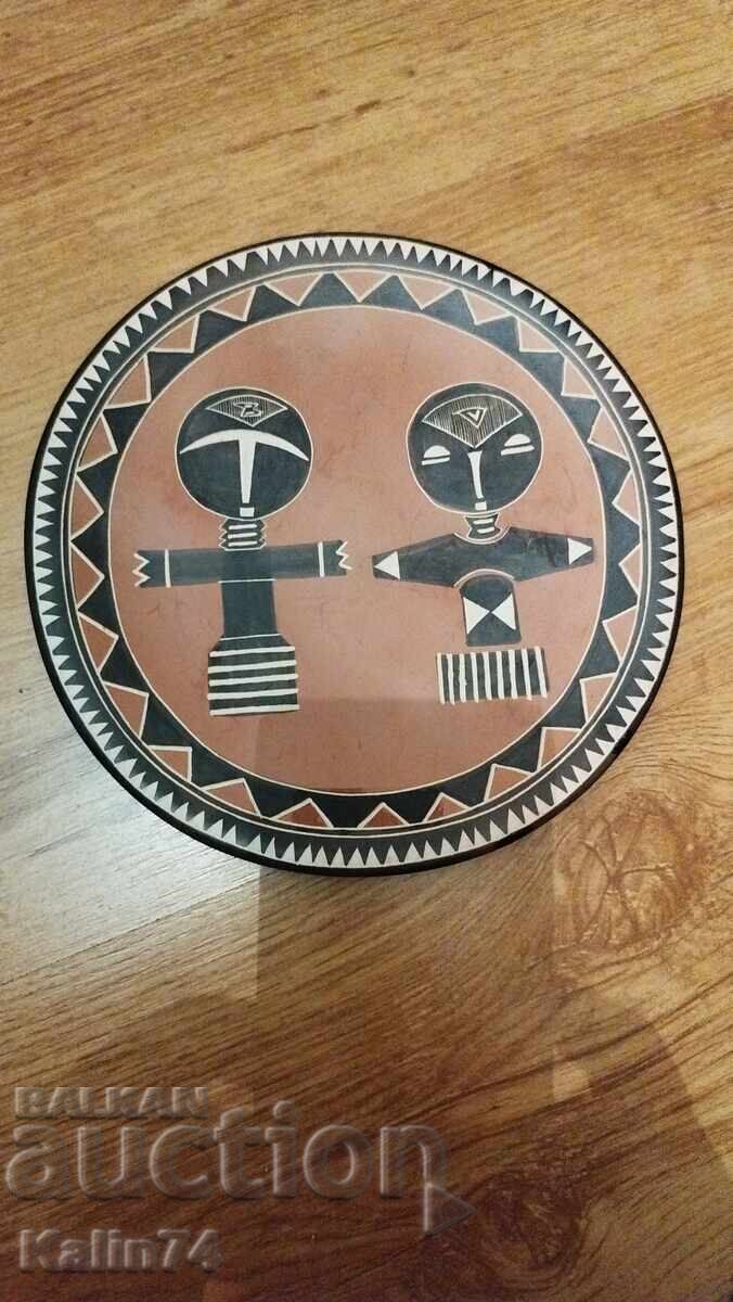 Beautiful ceramic wall plate from South America