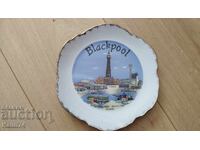 Frumoasă farfurie decorativă din Blackpool, Anglia