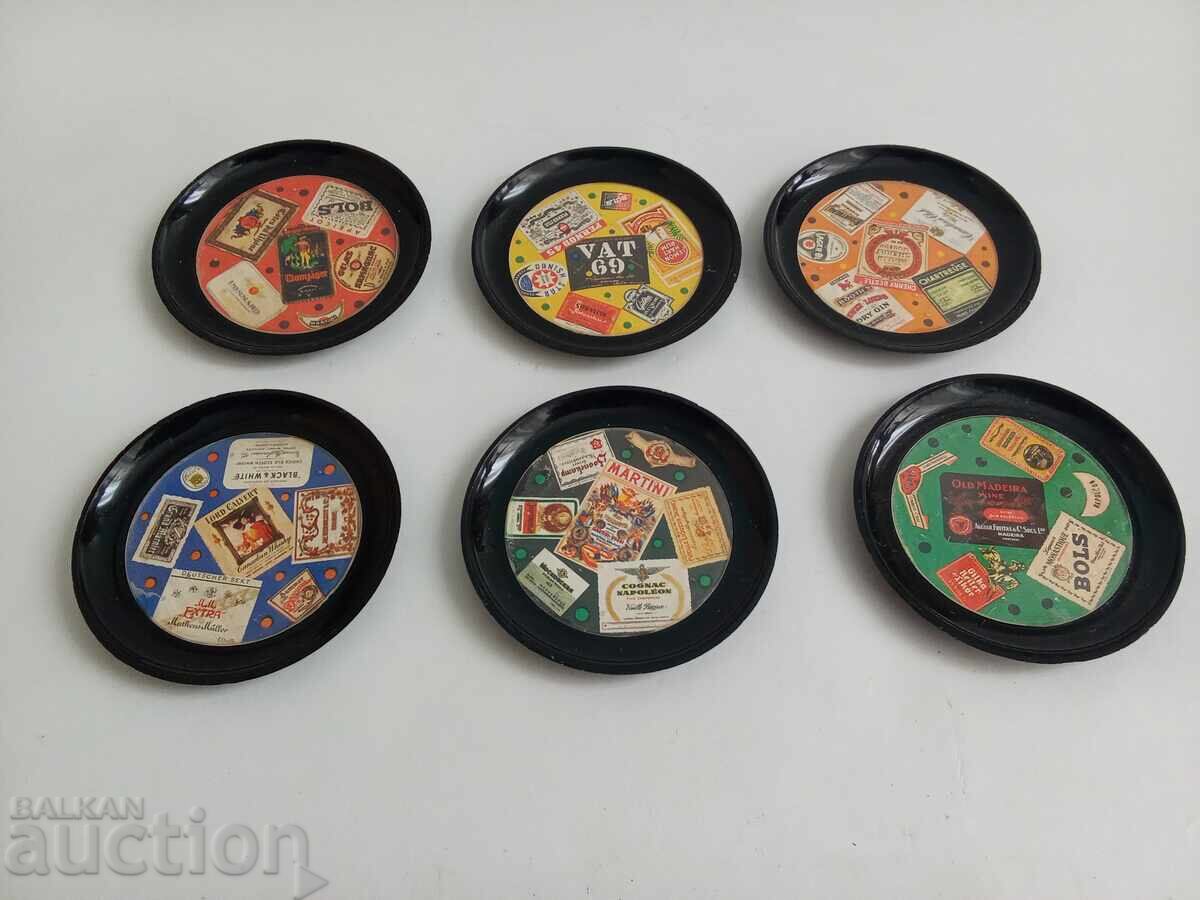 Set of 6 vintage coasters from the 50s with price € 80.00 | 156.47 BGN