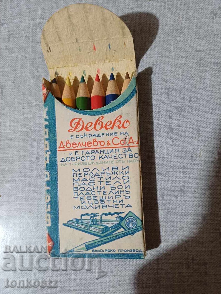 ДЕВЕКО  цветни моливи  1940 г.
