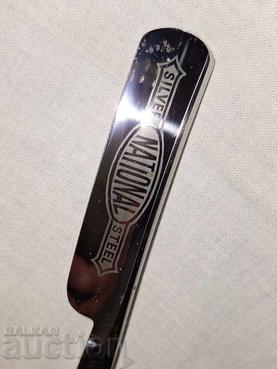 Παράδοση Σπάνιο ξυράφι παλαιού τύπου--Silver National Steel