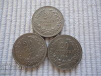 20 stotinki 1912 3 pieces