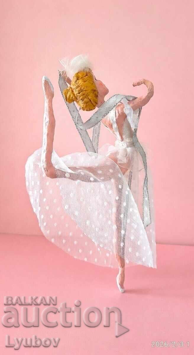 Auction Paper mache ballerina doll Auction Paper mache ballerina doll