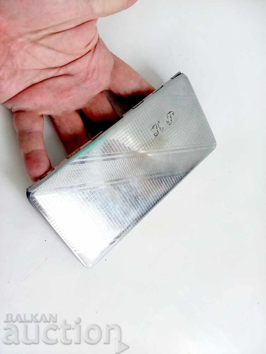 Ladies' large cigarette case, silver-plated and gold-plated - 7