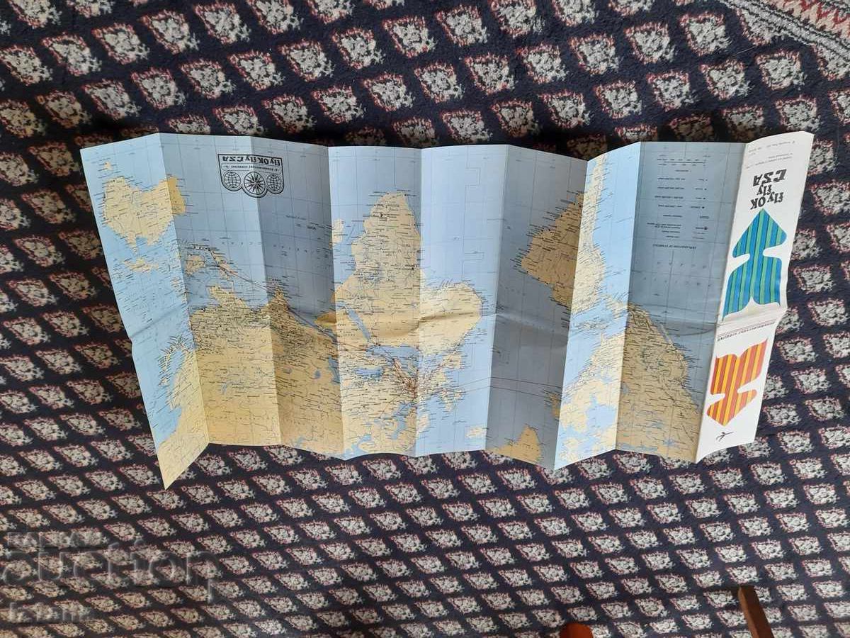 Livrarea Hartă veche a companiei aeriene CSA