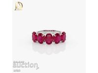 New Gold Ring with 4.38ct Natural Rubies