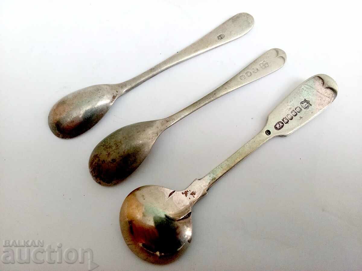 Δημοπρασία Παλιά μικρά ασημένια κουταλάκια τσαγιού Δημοπρασία Παλιά μικρά ασημένια κουταλάκια τσαγιού