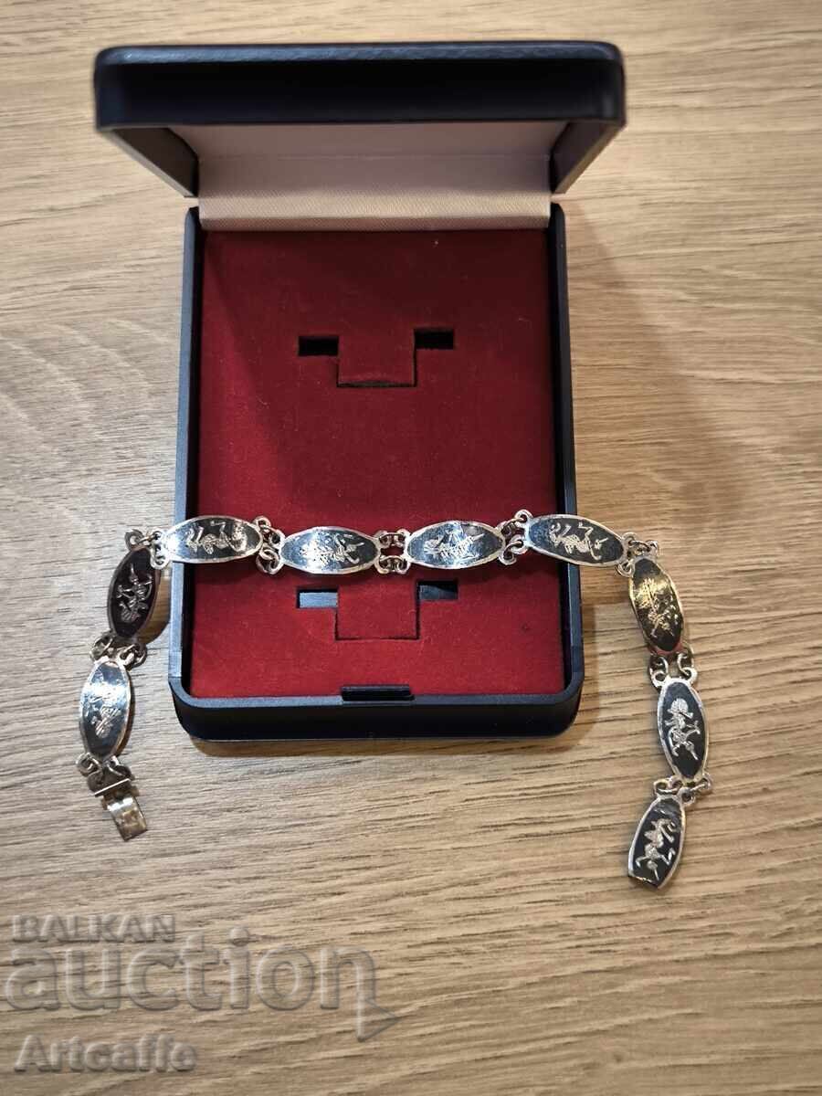 Livrarea Brățară din argint argint 925 niello Thailanda niello