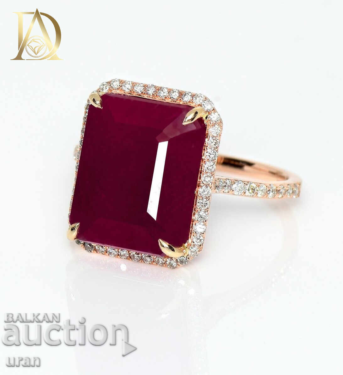 Νέο Χρυσό Δαχτυλίδι με 7.47ct Φυσικό Ρουμπίνι και 0.26ct Φυσικό με τιμή € 2000.00 | 3911.66 BGN