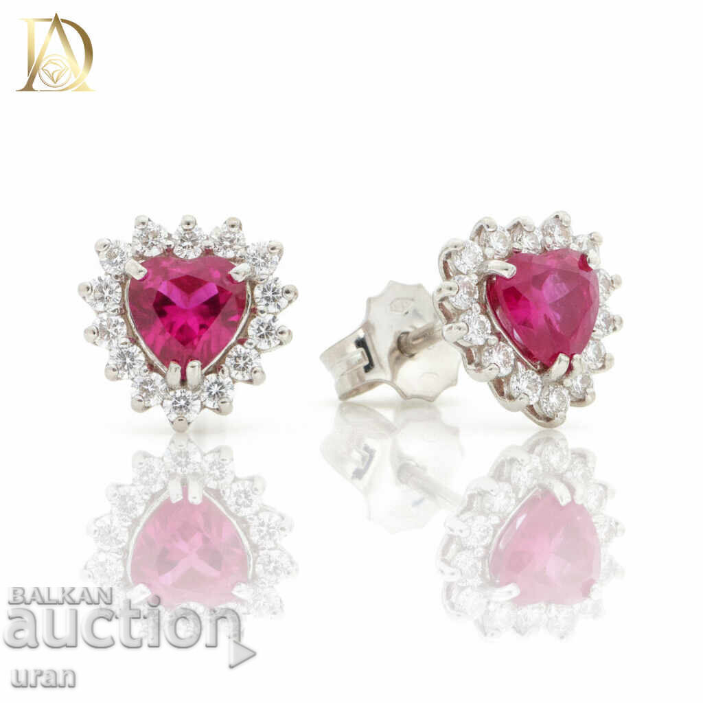 Нови Златни Обеци с 2.00кт Естествени Рубини и 0.38кт Естест с цена € 2000.00 | 3911.66 лв.