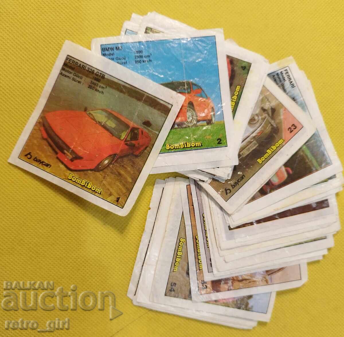 Παλιά καρτελάκια από τσίχλες "Bombibom" Παλιά καρτελάκια από τσίχλες "Bombibom"