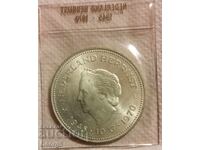 10 гулдена 1970 година Сребро