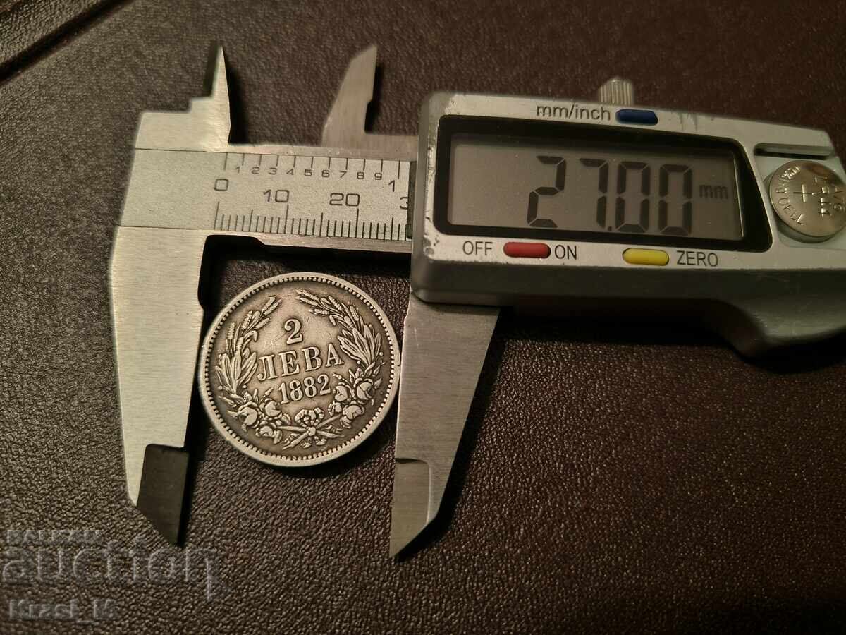 Srebyrna moneta 2 leva 1882g. - 9