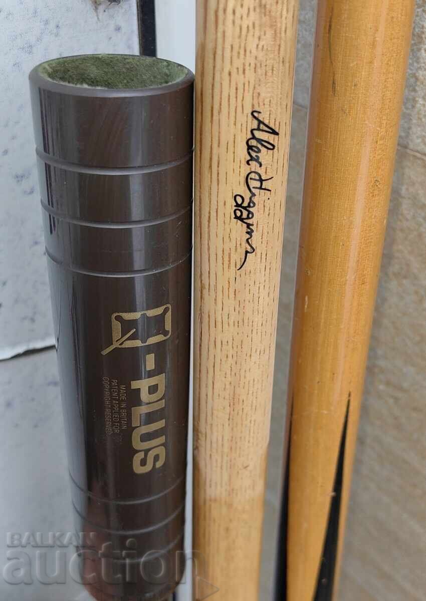 Delivery of SET 2 BILLIARD CUES + CUE EXTENDER AND CASE