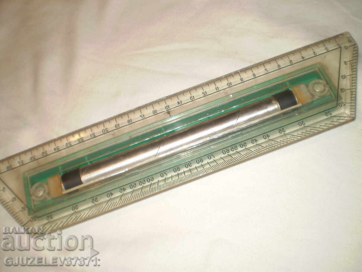 Delivery of Retro Soviet parallel rolling ruler, green plastic