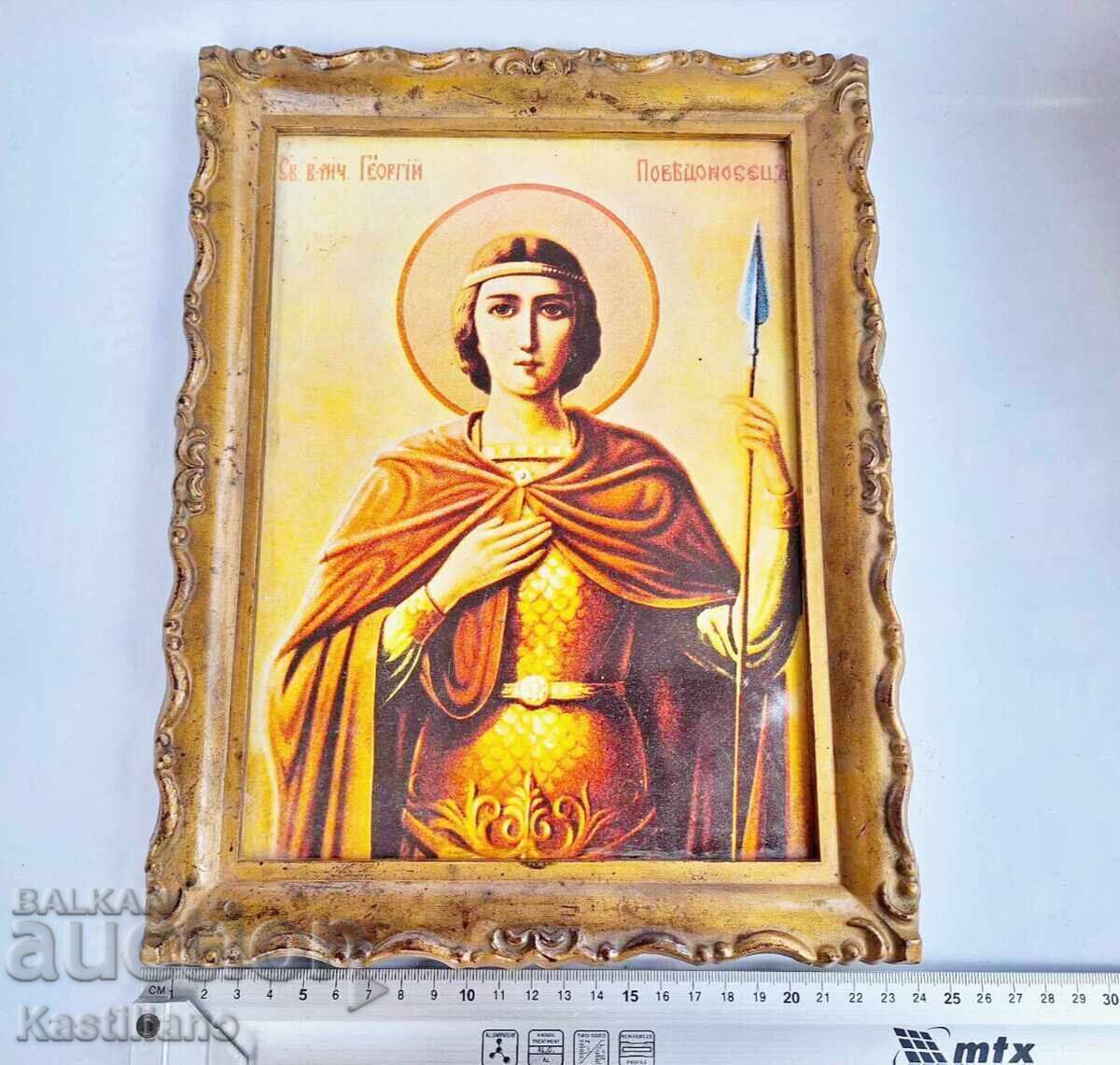 Veche icoană ortodoxă a Sfântului Mare Mucenic Gheorghe - 7