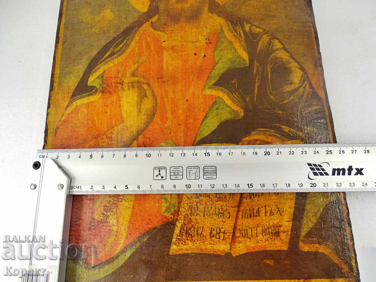 Стара Православна икона на Исус Христос, Всемогъщ - 6