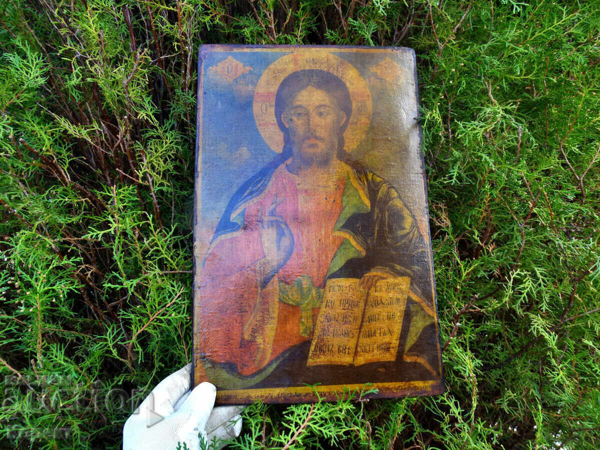Παλαιά Ορθόδοξη εικόνα του Ιησού Χριστού Παντοκράτορα