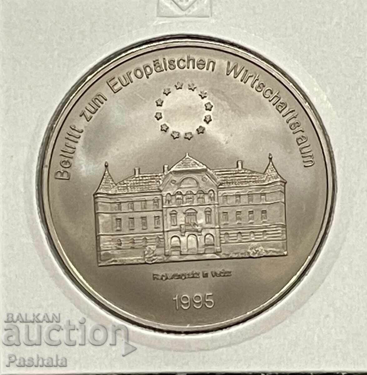 Liechtenstein 5 ecus 1995 Liechtenstein 5 ecus 1995