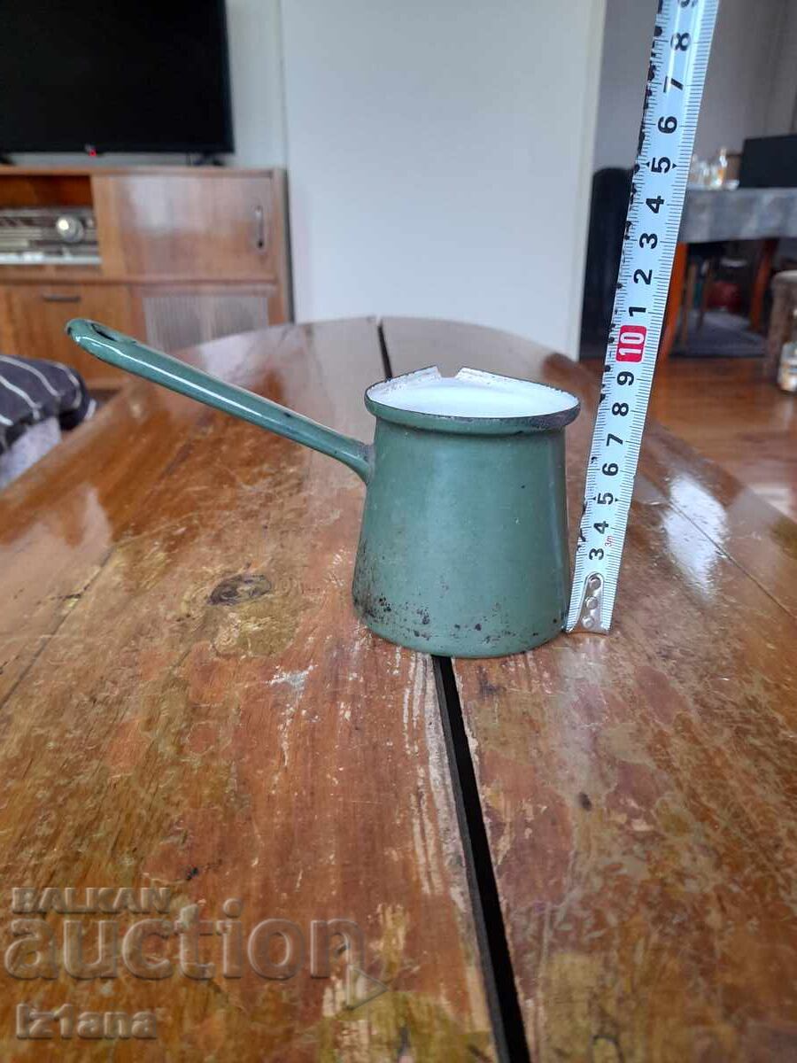 Auction  Old enameled cezve