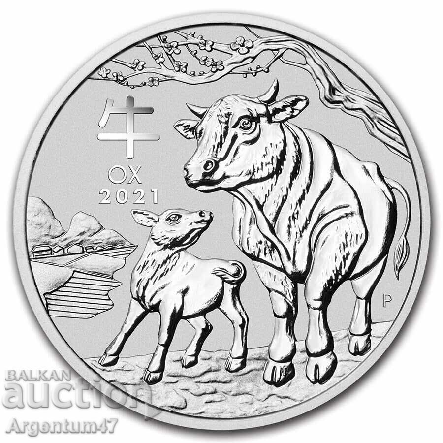 SILVER 1 OZ 2021 AUSTRALIA - YEAR OF THE OX
